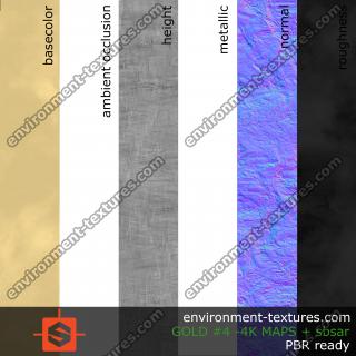 PBR Substance Material of Gold #4